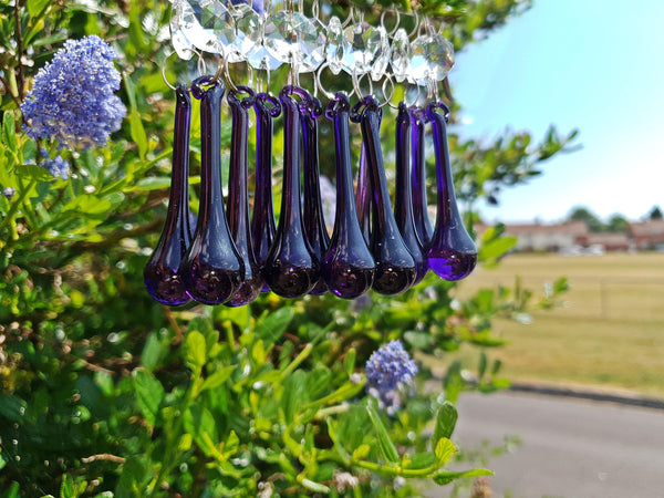 Purple Cut Glass Orbs 53 mm 2" Chandelier Crystals Droplets Beads Drops Lamp Parts 6