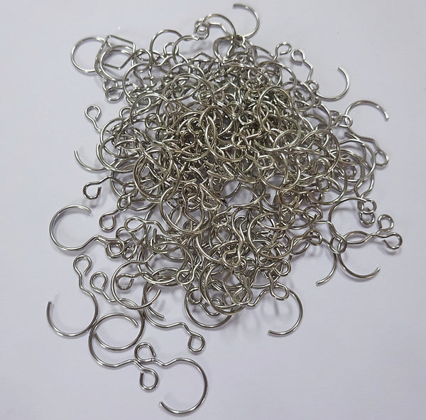 80 Chrome 25mm 1 inch Silver Metal Chandelier S-Shape Hooks for Droplets Beads Crystals Drops 2