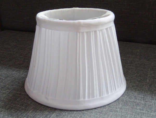 White Clip On Bulb Candle Lampshade 6 Inch Chandelier Shade Mushroom Pleat 2
