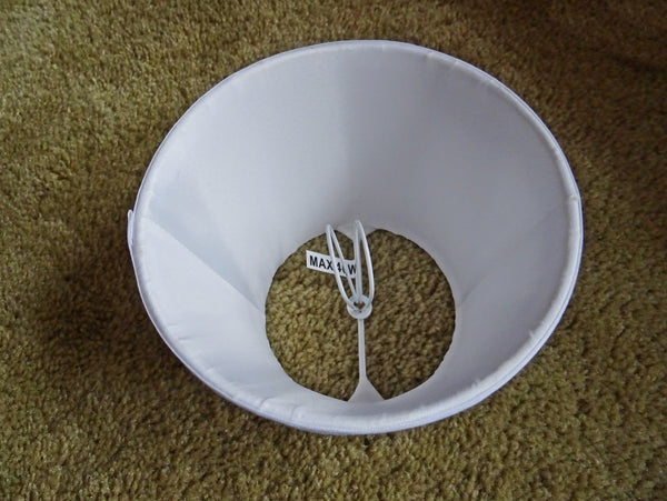White Clip On Bulb Candle Lampshade 6 Inch Chandelier Shade Mushroom Pleat 4