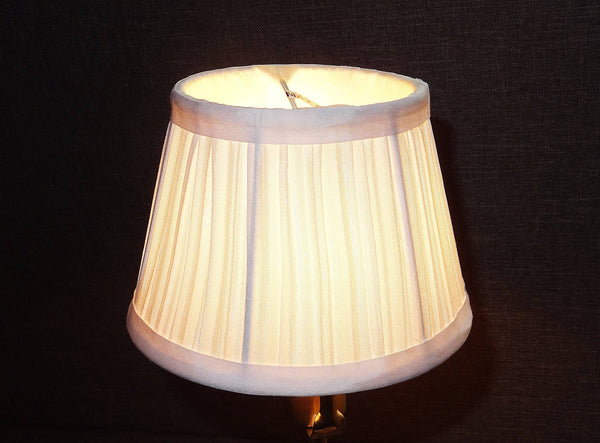 White Clip On Bulb Candle Lampshade 6 Inch Chandelier Shade Mushroom Pleat 8