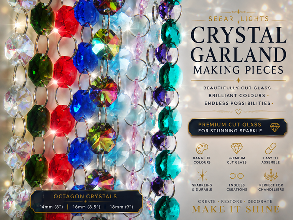 Chandelier Garland Making Cut Glass Crystals