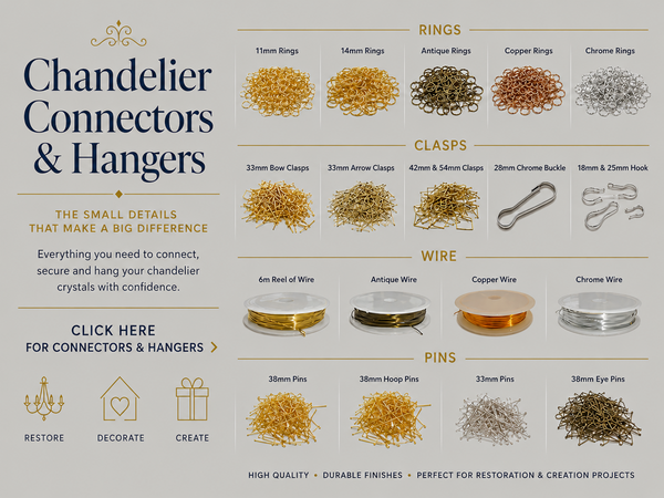 Smarten Up your Chandelier - Replacement Connectors for Crystals