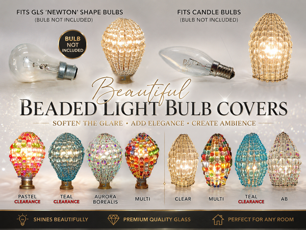 Beaded Light Bulb Sleeve Covers