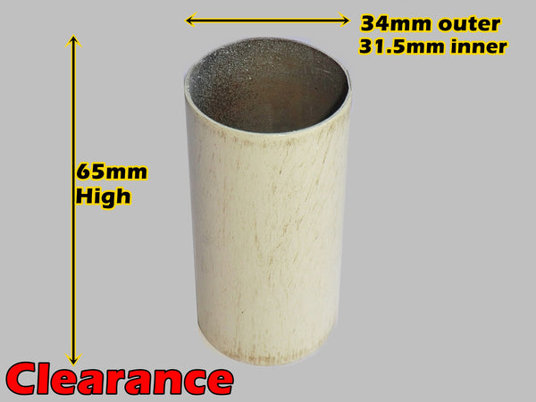CLEARANCE 65 mm x 34 mm Brushed Ivory & Gold Chandelier Candle Drips Metal Bulb Cover Sleeve Tubes