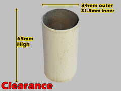 Clearance 65 mm x 34 mm Brushed Ivory & Gold Chandelier Candle Drips Metal Bulb Cover Sleeve Tubes