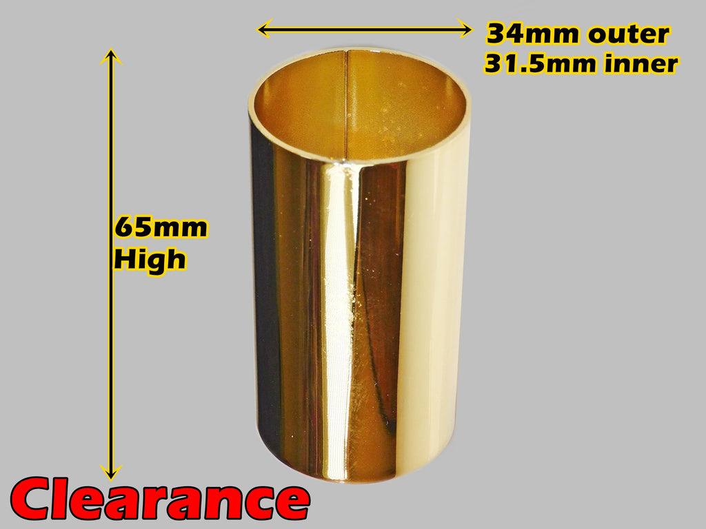 CLEARANCE 65 mm x 34 mm Brass Gold Chandelier Candle Drips Metal Light Pendant Bulb Cover Antique Style Sleeve Tubes