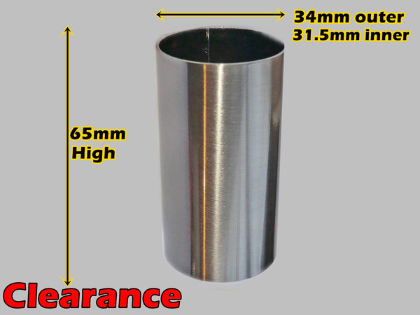 CLEARANCE 65 mm x 34 mm Antique Chrome Chandelier Candle Drips Silver Metal Light Bulb Cover Sleeve Tubes