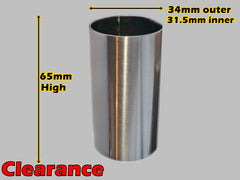 Clearance 65 mm x 34 mm Antique Chrome Chandelier Candle Drips Silver Metal Light Bulb Cover Sleeve Tubes