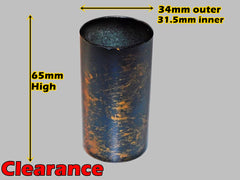 Clearance 65 mm x 34 mm Black Gold Chandelier Candle Drips Tubes Metal Light Bulb Cover Sleeve