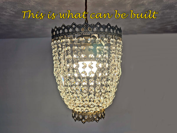Bronze Two Tier Chandelier Frame Lampshade Make Your Own Ceiling Light Lamp Pendant