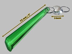 1 Emerald Green Cut Glass Icicles 72 mm 3" UK Chandelier Crystals Drops Beads Droplets Lamp Parts