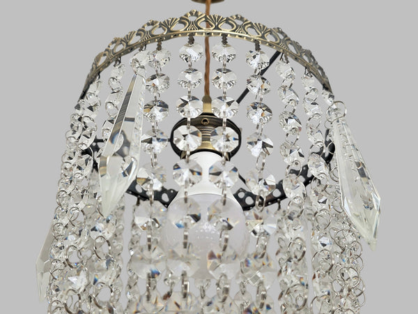 Bronze Two Tier Bag Basket Chandelier Unique Lampshade Pendant Ceiling Light Bespoke 9" x 10" 11