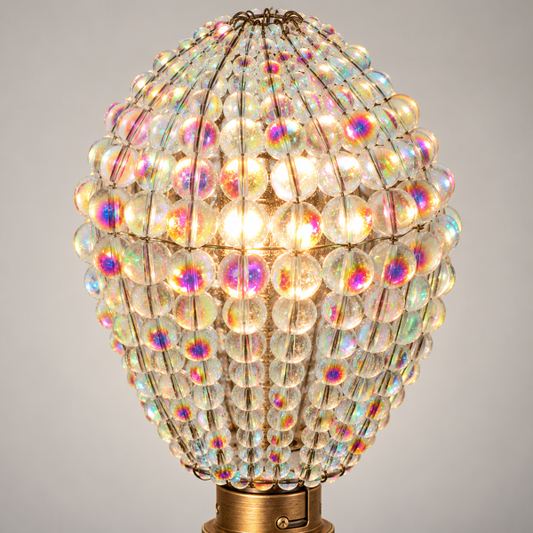 Chandelier Light Newton GLS Bulb Cover Sleeve Aurora Borealis AB Glass Beaded Lampshade Alternative 11
