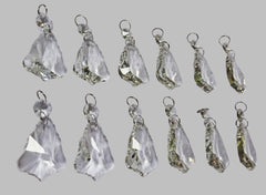 12 Clear 50 mm 2" Bell Chandelier Glass Crystals Beads Droplets Sun Catchers Decorations colourless