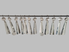 12 Clear Icicles 72 mm 3" Chandelier UK Crystals Beads Droplets Decorations Sun Catchers colourless