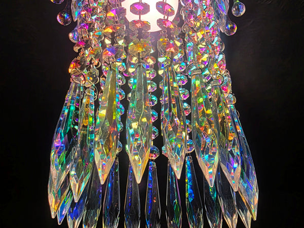 Unique Waterfall Chandelier Pendant Light Aurora Borealis 7.5" x 12" Customisable 6