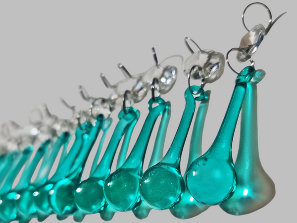 12 Aqua Marine Orbs 53 mm 2" Chandelier Crystals Droplets Beads Drops Christmas Decorations 8