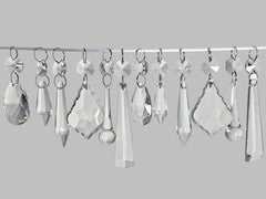 12 Chandelier Drops Clear Standard Size Cut Glass UK Crystals Beads Prisms Sun Catchers