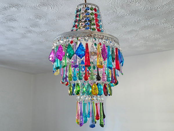 Unique Maximalist 4-Tier Chandelier Pendant Light 9" x 15" Customisable 16