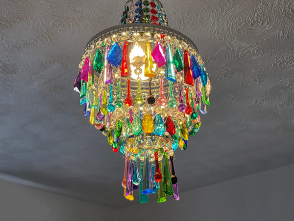Unique Maximalist 4-Tier Chandelier Pendant Light 9" x 15" Customisable 18