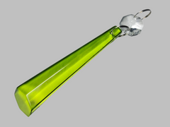 1 Sage Green Cut Glass Icicles 72 mm 3" UK Chandelier Crystals Drops Beads Droplets Light Parts