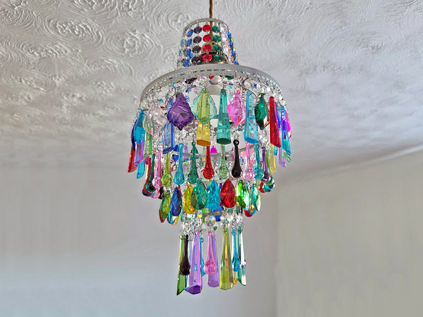 Unique Maximalist 4-Tier Chandelier Pendant Light 9" x 15" Customisable 4