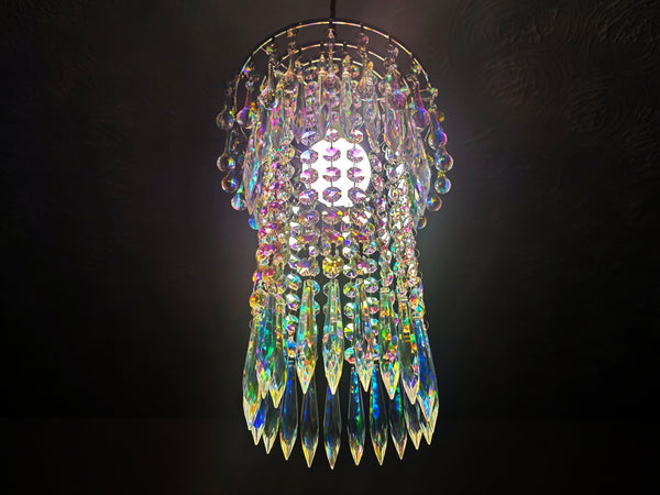 Unique Waterfall Chandelier Pendant Light Aurora Borealis 7.5" x 12" Customisable 5
