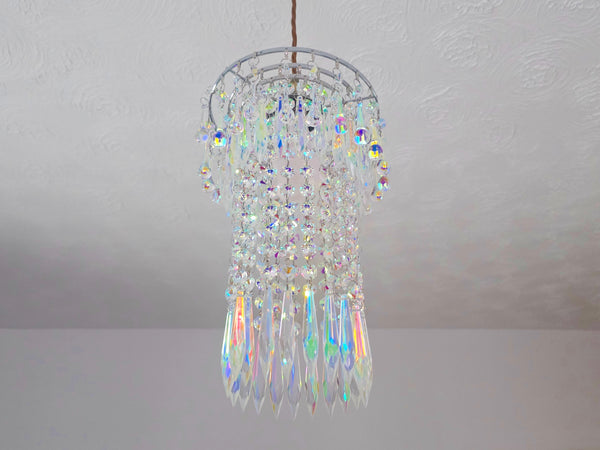 Unique Waterfall Chandelier Pendant Light Aurora Borealis 7.5" x 12" Customisable 7