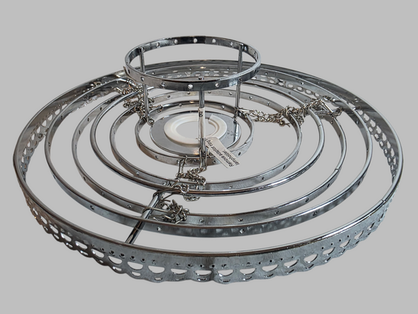 Ornate Chrome 4-Tier Chandelier Pendant Frame Make Your Own Unique Light 9" x 12" 8