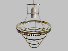 Ornate Brass 4-Tier Chandelier Pendant Frame Make Your Own Unique Light 9" x 12"