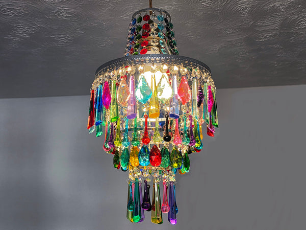 Unique Maximalist 4-Tier Chandelier Pendant Light 9" x 15" Customisable 5