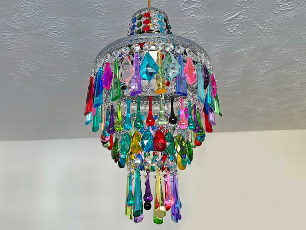Unique Maximalist 4-Tier Chandelier Pendant Light 9" x 15" Customisable 6