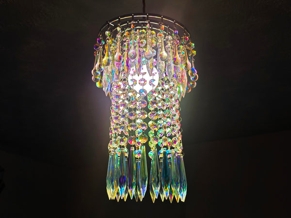 Unique Waterfall Chandelier Pendant Light Aurora Borealis 7.5" x 12" Customisable 10