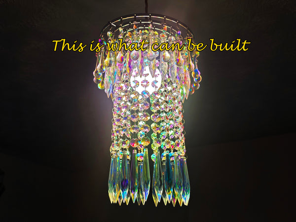 Chrome Compact Hallway Chandelier Pendant Frame Make Your Own Unique Waterfall Light 7.5" 8