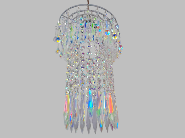 Unique Waterfall Chandelier Pendant Light Aurora Borealis 7.5" x 12" Customisable 2