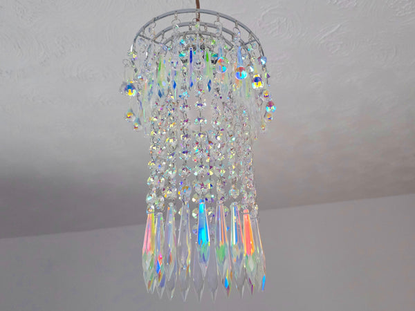 Unique Waterfall Chandelier Pendant Light Aurora Borealis 7.5" x 12" Customisable 9