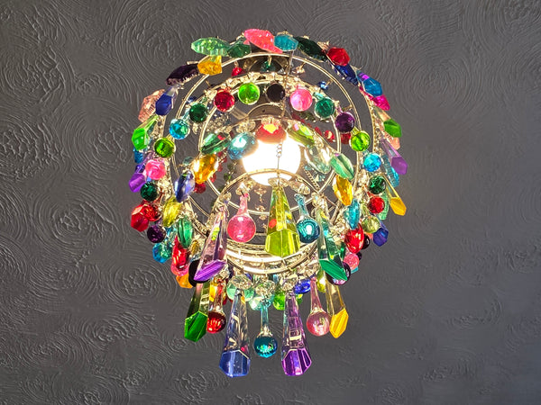 Unique Maximalist 4-Tier Chandelier Pendant Light 9" x 15" Customisable 7