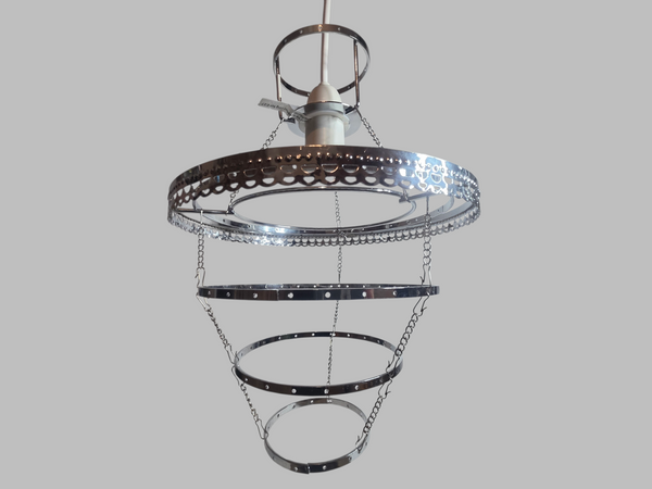 Ornate Chrome 4-Tier Chandelier Pendant Frame Make Your Own Unique Light 9" x 12" 9