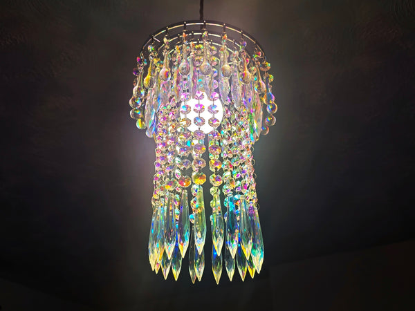 Unique Waterfall Chandelier Pendant Light Aurora Borealis 7.5" x 12" Customisable 13