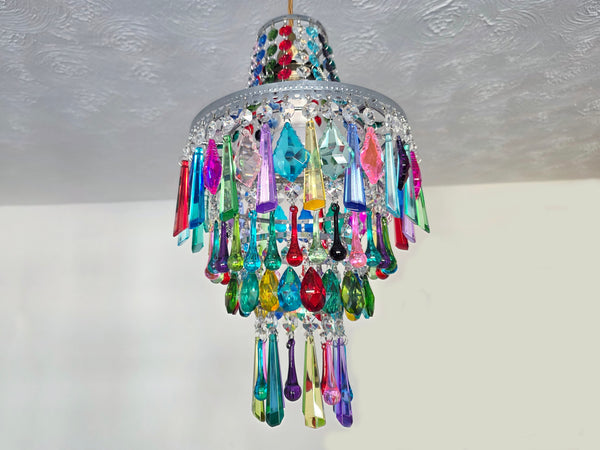 Unique Maximalist 4-Tier Chandelier Pendant Light 9" x 15" Customisable 8