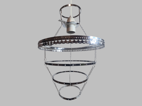 Ornate Chrome 4-Tier Chandelier Pendant Frame Make Your Own Unique Light 9" x 12" 5