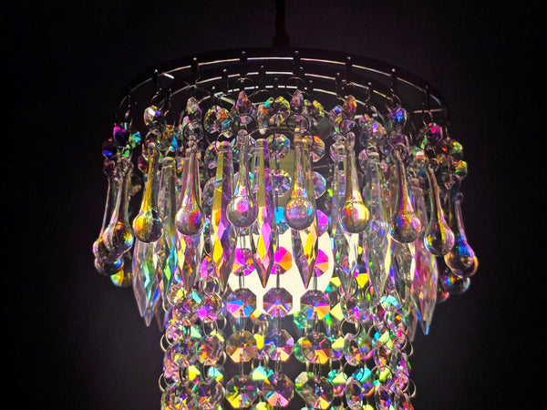 Chrome Compact Hallway Chandelier Pendant Frame Make Your Own Unique Waterfall Light 7.5" 9