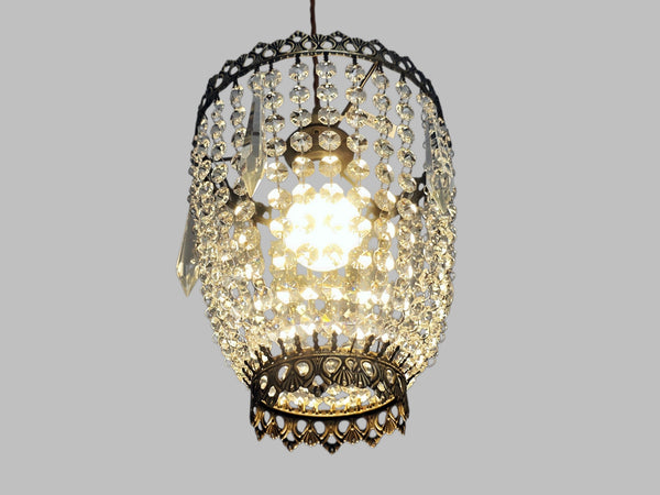 Bronze Two Tier Bag Basket Chandelier Unique Lampshade Pendant Ceiling Light Bespoke 9" x 10" 8