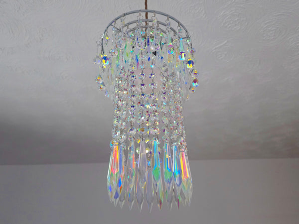 Unique Waterfall Chandelier Pendant Light Aurora Borealis 7.5" x 12" Customisable 12