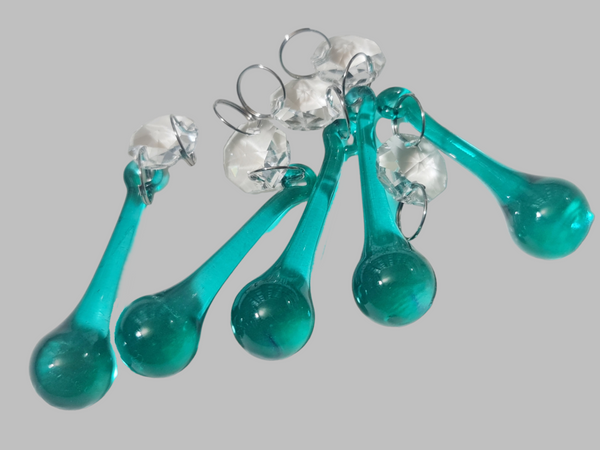 1 Aqua Marine Cut Glass Orbs 53 mm 2" Chandelier UK Crystals Droplets Beads Drops Lamp Light Parts 4