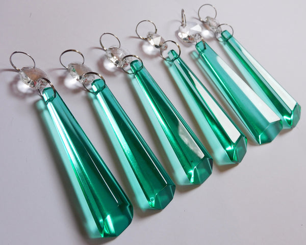1 Aqua Marine Green Glass Icicles 72 mm 3" UK Chandelier Crystals Drops Beads Droplets Lamp Parts 4