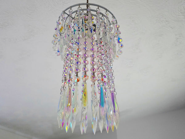 Unique Waterfall Chandelier Pendant Light Aurora Borealis 7.5" x 12" Customisable 14