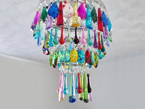Unique Maximalist 4-Tier Chandelier Pendant Light 9" x 15" Customisable 9