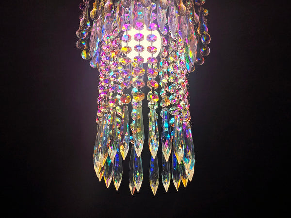 Unique Waterfall Chandelier Pendant Light Aurora Borealis 7.5" x 12" Customisable 15